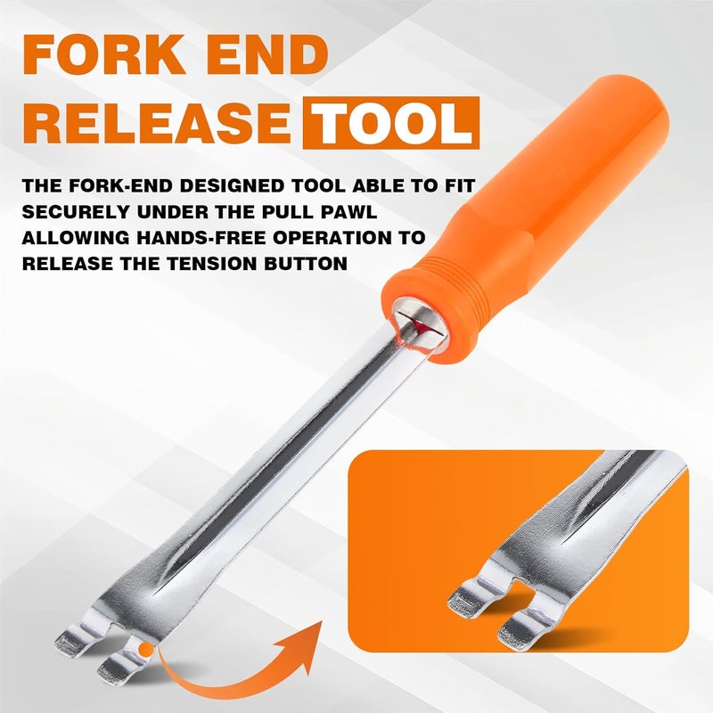 BARTOO 2PCS Automatic Slack Adjuster Tools, 5/16'' Double Square Ratcheting Wrench & Fork End Release Tool, Brake Adjustment Tool for Semi Truck, Heavy Duty Truck,Trailers - Image 3